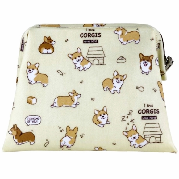 Waterproof Corgi Large Opening Makeup Cosmetic Bag - Picture 3 of 16